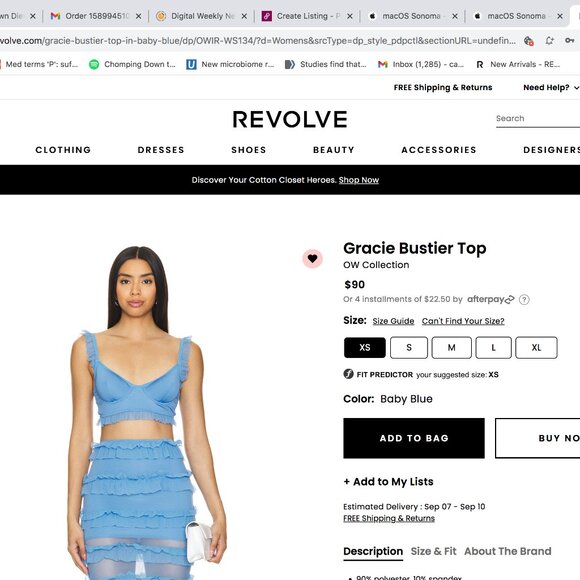 Revolve Gracie Maxi Skirt/Gracie Bustier Top Collection brand:OW Collection - Picture 5 of 8